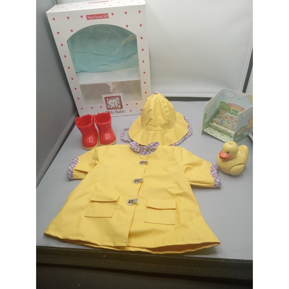 Retired 1999 American Girl BITTY BABY RAINY DAY SET Missing The Tiny Hat Wear Bo - Picture 2 of 16